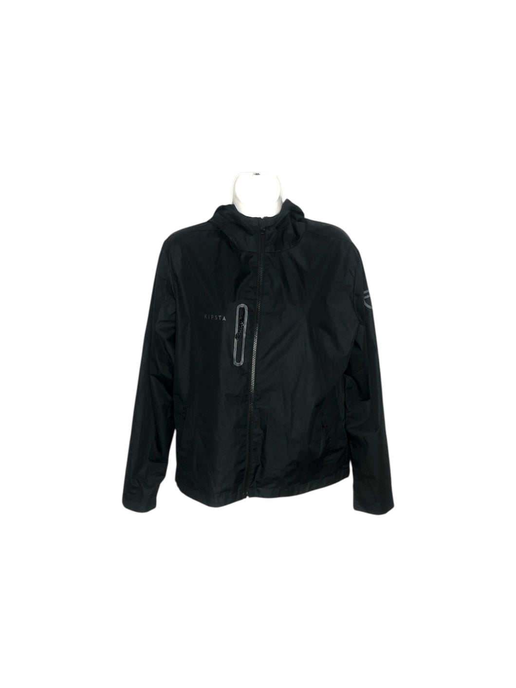 Chamarra Casual en Nylon, color Negro, talla 14 años. De cierre. Artículo de doble uso.