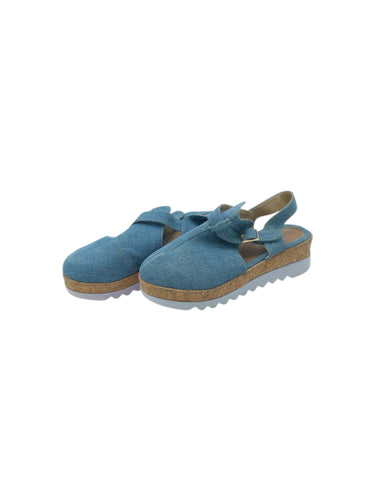 Sandalias Casuales marca Lilines en Mezclilla, color Azul marino, talla 24. Artículo de doble uso.