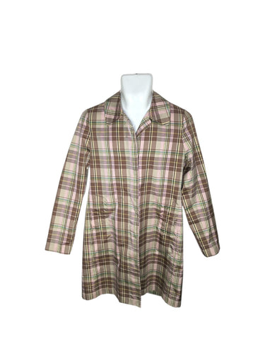 Gabardina Casual   marca GAP en Poliéster, color Café, talla M. De botones, Para dama. Artículo de doble uso.