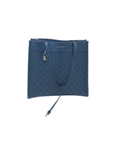 Cargar imagen en el visor de la galería, Bolsa Tote marca Marc Jacobs en Vinipiel, color Azul marino. De asas (Con mínimo detalle en asa). Artículo de doble uso.