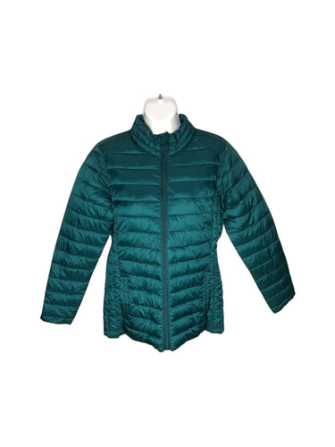 Chamarra Casual marca Contempo en Poliester, color Azul petroleo, talla M. De cierre. Articulo de doble uso.
