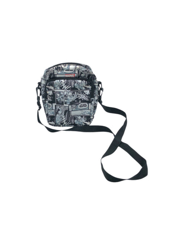 Bandolera De diseño de Spider-man marca Marvel en Poliéster, color Blanco con negro. De correa ajustable. Artículo de doble uso.