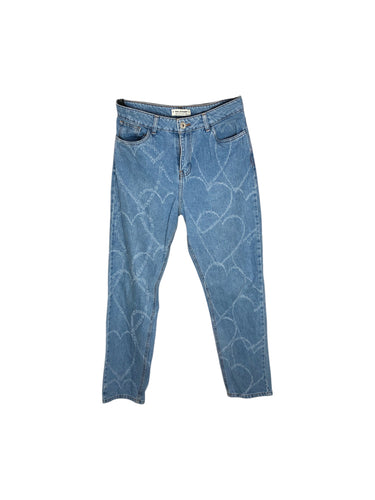 Pantalón  Casual marca Malayerba en Mezclilla, color Azul cielo, talla 7. De bolsas delanteras y traseras. Artículo de doble uso.