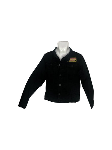 Chamarra Casual marca TOXIC en Mezclilla, color Negro, talla CH. Con diseño alucibe a Stranger Things . Artículo de doble uso.