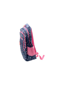 Mochila Casuales en Poliéster, color Morado con rosa. De asas ajustables. Artículo de doble uso.