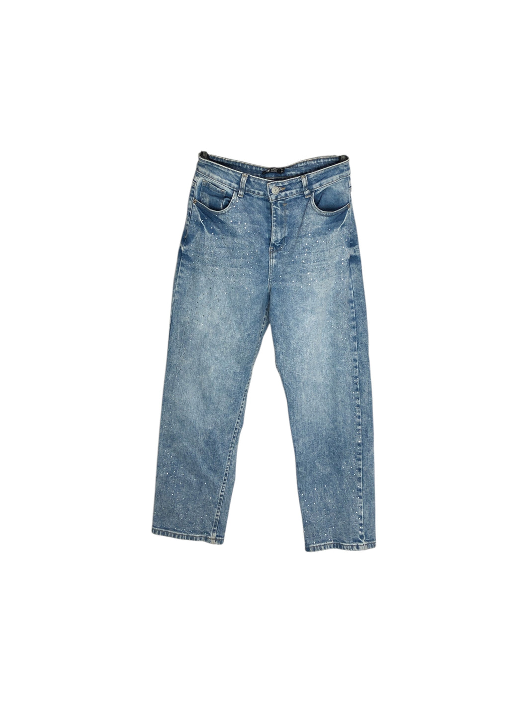 Pantalón Casual marca Cuidado con el perro en Mezclilla, color Azul, talla 7. Con bolsas delanteras y traseras. Artículo de doble uso.