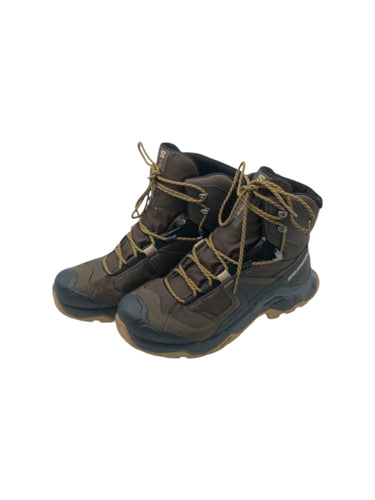 Botas Para senderismo Modelo: (ADV/C) marca Salomon en Gamuza con vinipiel, color Verde con negro, talla 28. De cordones ajustables. Articulo seminuevo.