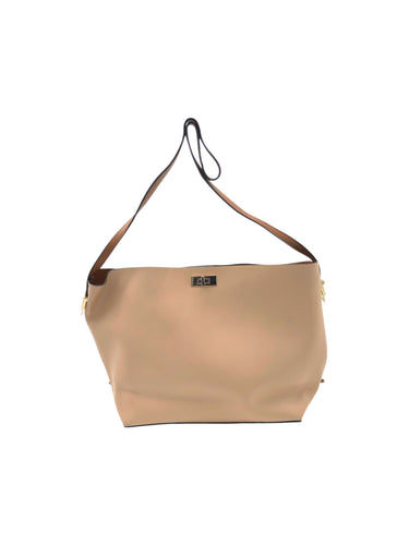 Bolso estilo Tote marca ALDO en Vinipiel color Beige. De asas. Artículo de doble uso.