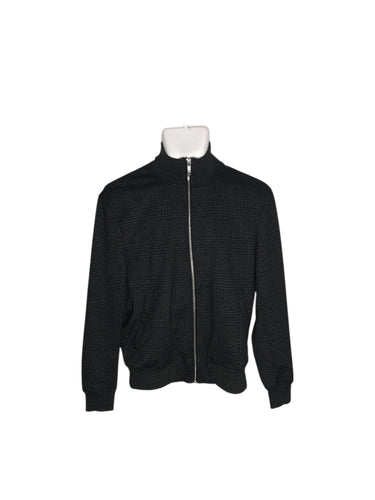 Chamarra Casual marca ZARA en Poliéster, color Gris, talla 38. De cierre. Artículo de doble uso.