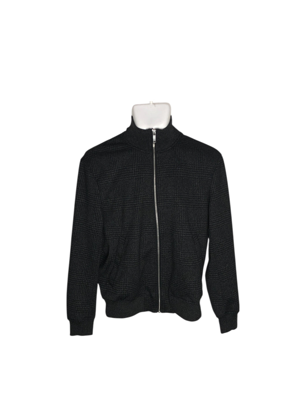 Chamarra Casual marca ZARA en Poliéster, color Gris, talla 38. De cierre. Artículo de doble uso.