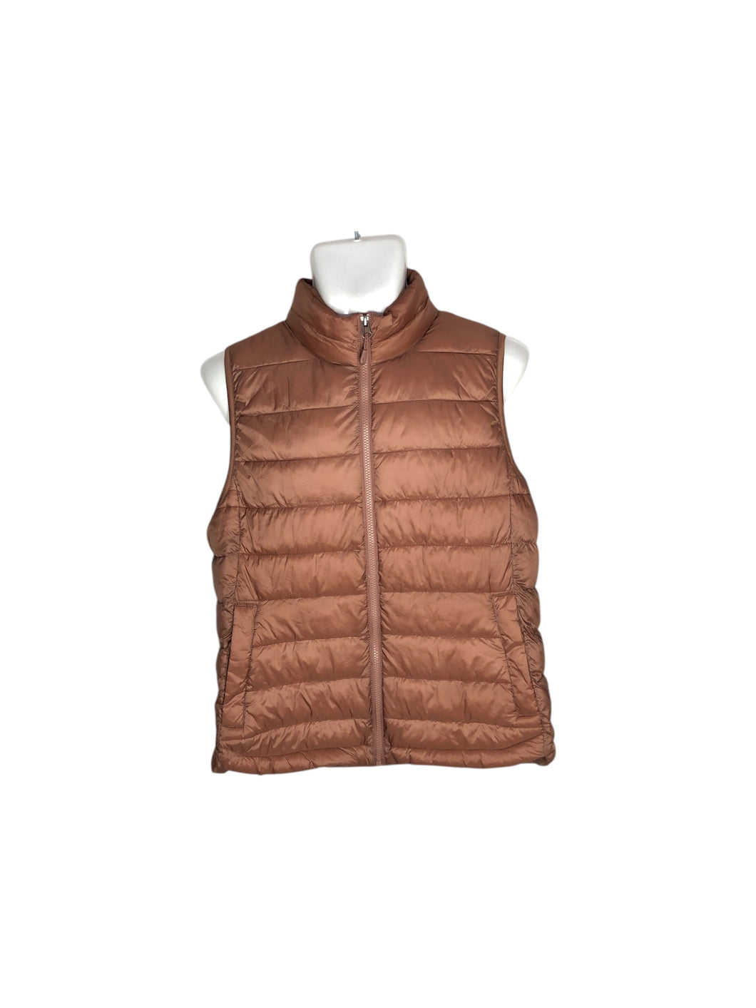Chaleco Casual marca 32 Heat en Poliéster, color Coral, talla M. De cierre. Artículo de doble uso.