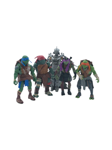 Figuras Basicas De Tortugas Ninja en Material Sintético. De 5 piezas (Incluye Figura de acción de 