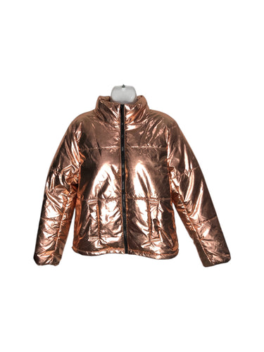 Chamarra Casual marca Cuidado con el perro en Poliéster, color Dorado, talla M. De cierre. Artículo de doble uso.