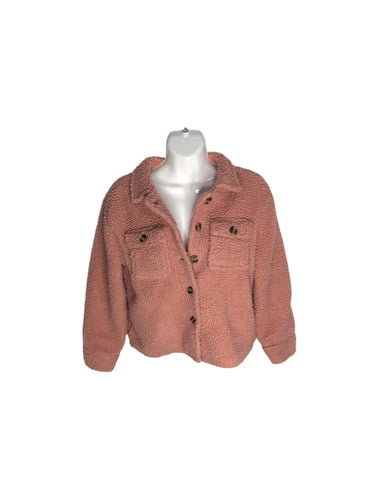 Chamarra Casual marca Weekend en Poliéster, color Rosa, talla M (8 10). De botones. Artículo de doble uso.