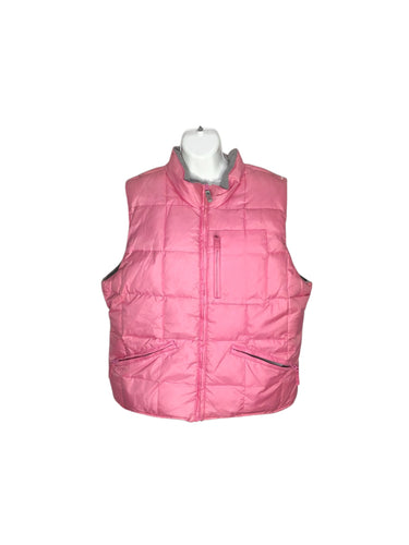 Chaleco De doble vista marca  en Poliester, color Gris y Rosa, talla XL. Articulo de doble uso.