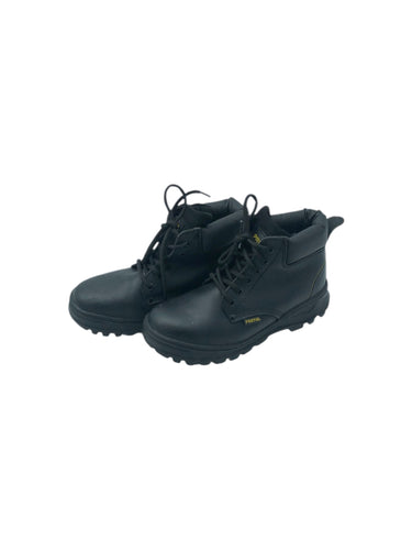 Botas De trabajo marca PRETUL en Vinipiel, color Negro, talla 25. De cordones ajustables. Articulo de doble uso.