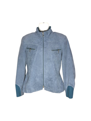 Chamarra Casual marca BARBARA BUI en Poliéster, color Azul, talla 9/30. De cierre. Artículo de doble uso.
