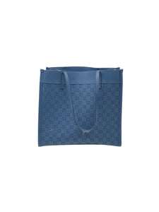 Bolsa Tote marca Marc Jacobs en Vinipiel, color Azul marino. De asas (Con mínimo detalle en asa). Artículo de doble uso.