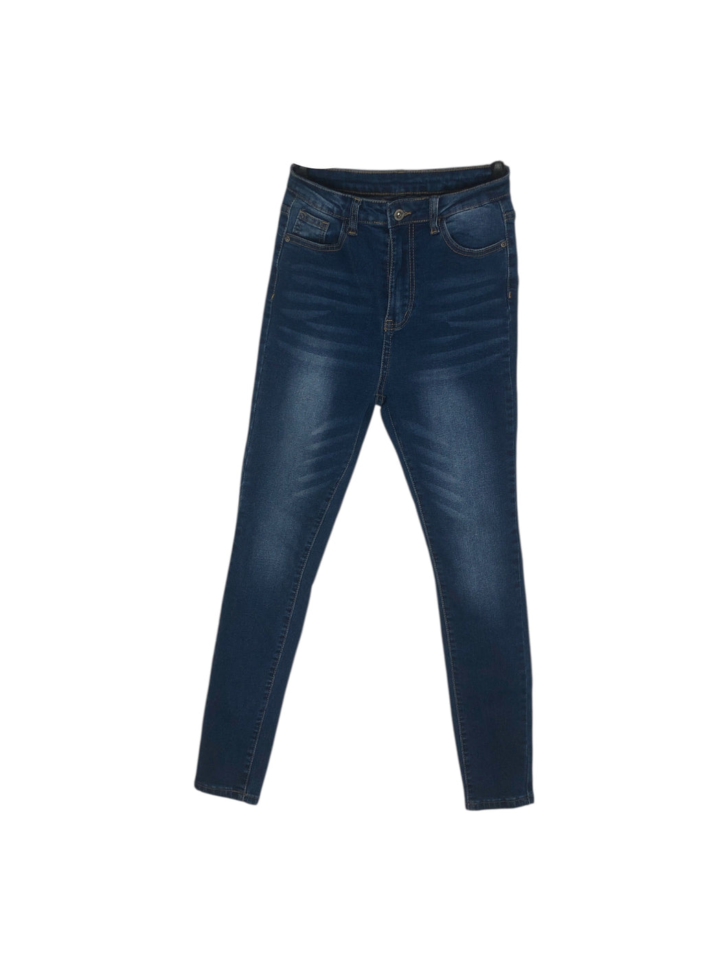 Pantalón Casual marca JEANS en Mezclilla, color Azul, talla XS. De bolsa delanteras y traseras. Artículo de doble uso.