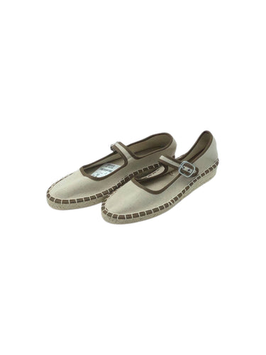 Flats Casuales marca Lefties en Material Textil, color Beige, talla 23. De diseño Mary jane. Artículo de doble uso.