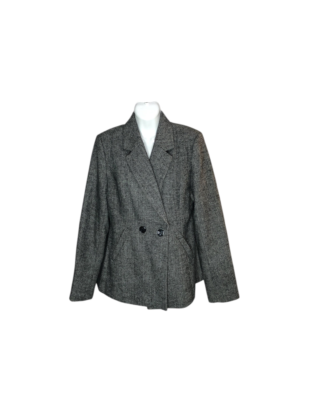 Blazer Formal marca Studio F en Poliéster, color Gris, talla 28. Artículo de doble uso.
