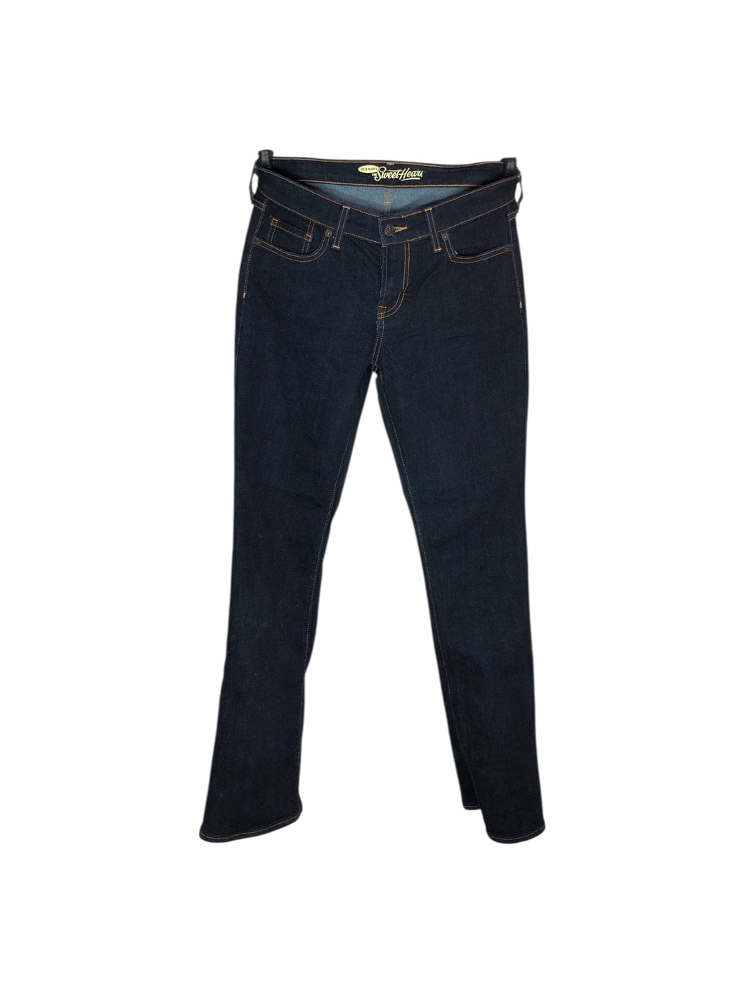 Pantalón Casual marca OLD NAVY en Mezclilla, color Azul marino, talla 4. Con bolsas delanteras y traseras. Artículo de doble uso.