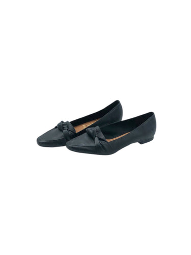 Flats Casuales marca Vizzano en Vinipiel, color Negro, talla 24. De diseño de moño. Artículo de doble uso.