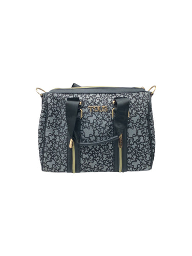 Bolso estilo Satchel marca Tous en Material Sintético color Negro con gris. De asas. Artículo de doble uso.