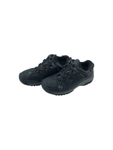 Tenis Deportivos marca KEEN en Vinipiel, color Negro con gris, talla 20. De cordones ajustables. Artículo de doble uso.