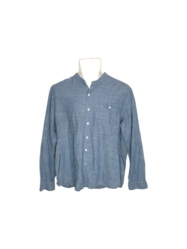 Camisa Casual marca MICHAEL BRANDON en Algodón, color Azul cielo, talla L. De botones. Artículo de doble uso.