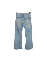 Cargar imagen en el visor de la galería, Pantalón  Casual marca ZARA en Mezclilla, color Azul cielo, talla 11-12. De bolsas delanteras y traseras. Artículo de doble uso.