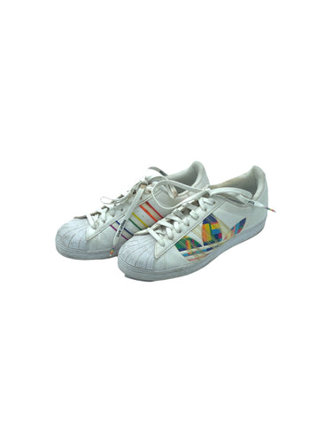 Tenis Casuales marca Adidas en Vinipiel, color Blanco, talla 26.5. De cordones ajustables. Artículo de doble uso.