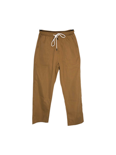 Pantalón Holgado Casual en Poliéster, color Café, talla XS. De resorte. Artículo de doble uso.