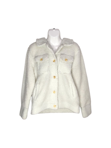 Chamarra Casual marca George en Poliester, color Blanco  , talla G. De botones. Articulo de doble uso.