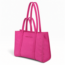 Cargar imagen en el visor de la galería, Bolsa Tote BIMBA Y LOLA para Mujer, color Fucsia, Doble Juego de Asas y Gran Capacidad | Segunda mano