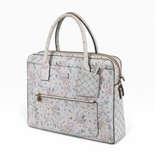 Load image into Gallery viewer, Bolsa Portadocumentos PARFOIS para Mujer, Estampado Floral Multicolor, Asas Dobles y Bolsillo Frontal | Segunda mano