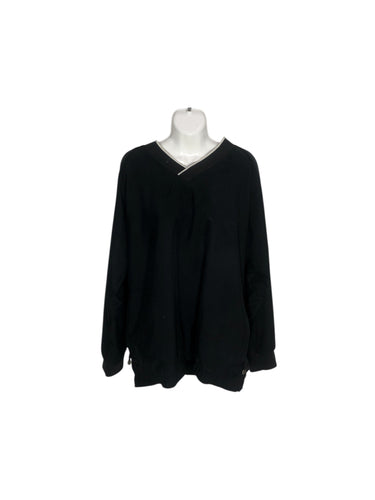 Sudadera Casual marca Adidas en Poliéster, color Negro, talla L. De cuello en V. Articulo de doble uso.