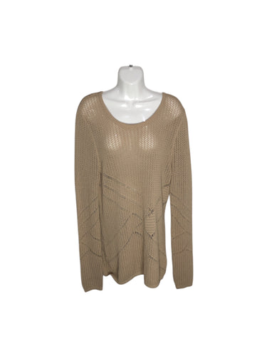 Suéter Casual marca Calvin Klein en Rayón, color Beige, talla M. De diseño holgado. Artículo de doble uso.