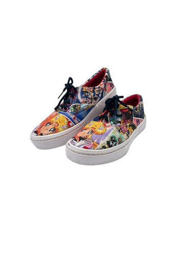 Tenis Vans diseño en tela the Doom de agujeta / suela de goma dura talla 23 articulo de doble uso