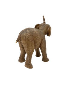 Escultura de elefante en material de polismar decorada al óleo echa a mano pieza original única edición certificada por CREART Artículo de doble uso (cola despegada)