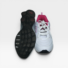 Cargar imagen en el visor de la galería, Tenis casuales con cordones, blanco y rosa fucsia, talla 25, buen estado | Segunda mano