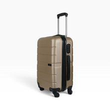 Cargar imagen en el visor de la galería, Maleta Rígida Galant para Viaje, Color Dorado Champaña, Asa Telescópica, 4 Ruedas Giratorias y Candado de Combinación, Buen estado | Segunda mano