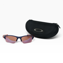 Cargar imagen en el visor de la galería, Lentes Deportivos de Marca Visible Oakley, Armazón Azul con Detalles Rojos, Micas Rosas y Estuche | Segunda mano