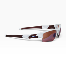 Load image into Gallery viewer, Lentes Deportivos de Marca Visible Oakley, Armazón Blanco, Micas Rosas Espejadas y Estuche | Segunda mano