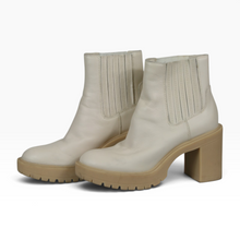 Cargar imagen en el visor de la galería, Botines DOLCE VITA para Mujer color Crema, Talla 25, Plataforma, Tacón Ancho y Paneles Elásticos | Segunda mano