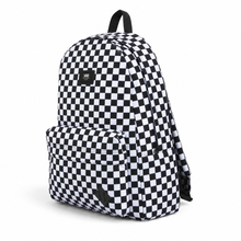 Load image into Gallery viewer, Mochila Vans con Diseño de Cuadros Blanco y Negro, Bolsillo Frontal y Asa Superior | Segunda mano