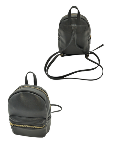 Mochila negra 100% poliéster tirantes ajustables 2 compartimentos exteriores 1 compartimento interior medidas 22x16x8 ¡Doble uso!