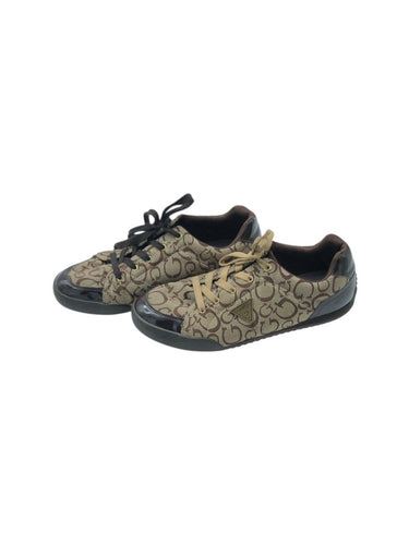 Tenis Casuales marca GUESS en Lona, color Café, talla 23. De cordones ajustables. Artículo de doble uso.