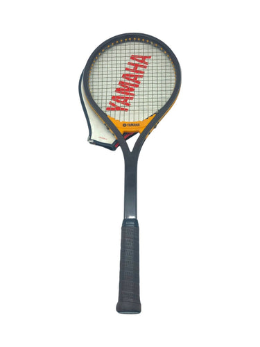 Raqueta de Tenis YFG50 marca Yamaha en Fibra de Vidrio, color Negro, talla 4 5/8. Con funda. Artículo de doble uso.