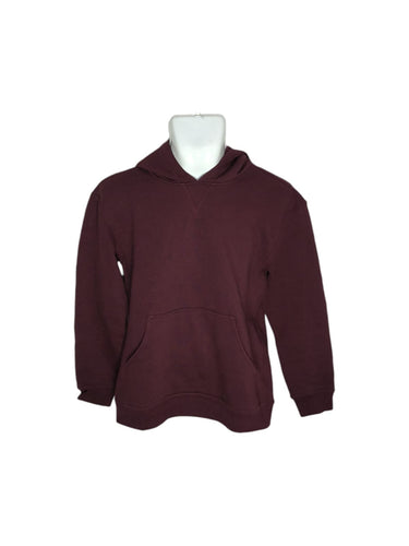 Sudadera Casual marca KIRKLAND en Algodón, color Vino, talla ECH. De gorro. Artículo de doble uso.